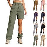 Pantalones de Senderismo para Mujer, Convertibles con Cremallera, Ligeros, Transpirables y de Secado Rápido, Pantalones Técnicos de Exterior para Trekking, Jardín, Trabajo, Safari Verano y Actividades
