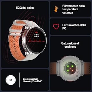 Polar Vantage V3, Sport Sportwatch con GPS, Cardiofrequenzimetro contemporaneo e durata della batteria aumentata, Smartwatch per uomini e donne, Mappa Offline, Running Watch, Triathlon Sportwatch