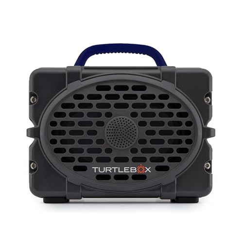 Image of Turtlebox Original Gen 3: Portable Outdoor Bluetooth Speaker - Ultra-Loud (120dB), Waterproof (IP67), Rugged, Impact-Resistant, 3-Day Battery | Party Mode: Unlimited Pairing Stereo, Gray /Navy