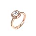 Produktbild WZYMNJZ Modeschmuck Ringe Für Frauen Rose Gold Farbe Ringe Zirkonia Umwelt Strass Hochzeit Ringe Für Geschenk