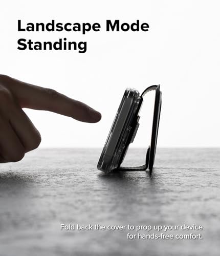 Image of Ringke Folio Wallet Magnetic for iPhone 17 Pro [Compatible with MagSafe Case] Detachable Slim PU Leather Grip Card Holder Wallet Flip Cover for Flat Back Magnetic Case Back Cover - Black