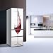 Fridge Wraps Kitchen Fridge Stickers Cover Full Doors, Fridge Sticker Full Covering Door Fridge Covers Skins wall Stickers for Kitchen Decal, Shaking Wine Glass red and White