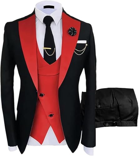 3 Piece Men Suits Slim Fit Wedding Prom Tuxedo Suits for Men Formal Business Suit