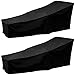 Timagebreze Housse de Chaise Longue, 2 PièCes de Housse de Lit de Bronzage D'ExtéRieur, Housse de Chaise Longue, Housse de pour Meubles (Noir)