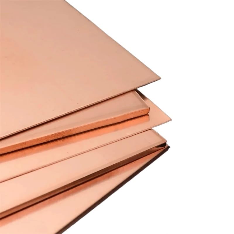 Placa de cobre puro T2, hoja de cobre de 0,5-2mm de espesor, materia prima Industrial, procesamiento DIY(Thickness 0.5mm,200x300mm)