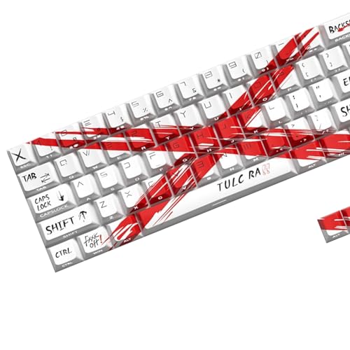 Teclas de teclado 65 y 60 % con tema sostenido, juego de 74 piezas para setup minimalista
