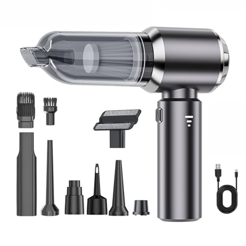 Handheld Vacuum Cordless for Toyota Kluger I III IV 2000-2025 2026 Car Vacuum 3-Speed with Multi-Nozzles & Washable Filter,Gunmetal Black