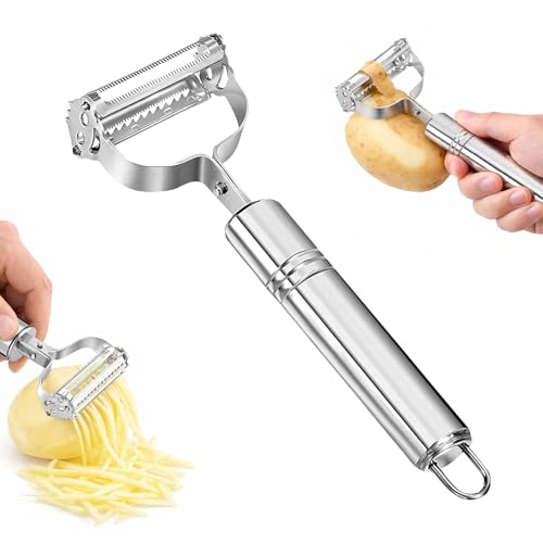 Gigant Schäler Gurkentruppe Schäler Julienne Schäler Gemüse- Und Obstschäler Aus Edelstahl Gemüse-Julienne-Schneider Zucchini-Spaghetti-Schneider Hochwertiger Edelstahl