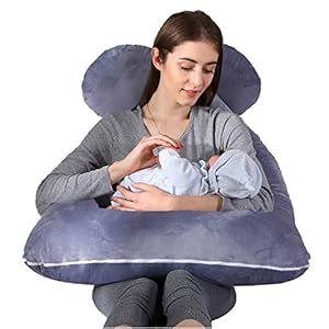 moxuan Pregnancy Women’s Pillows, Grey U-Shaped Body Pillows, Pregnancy Pillow with Bodied Velvet (Grey)