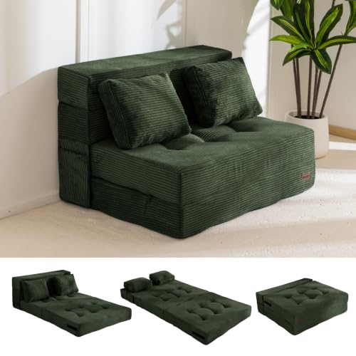 Image of MAXYOYO Convertible Sofa Bed, Fold Out Sofa Couch with Pillow for Adults