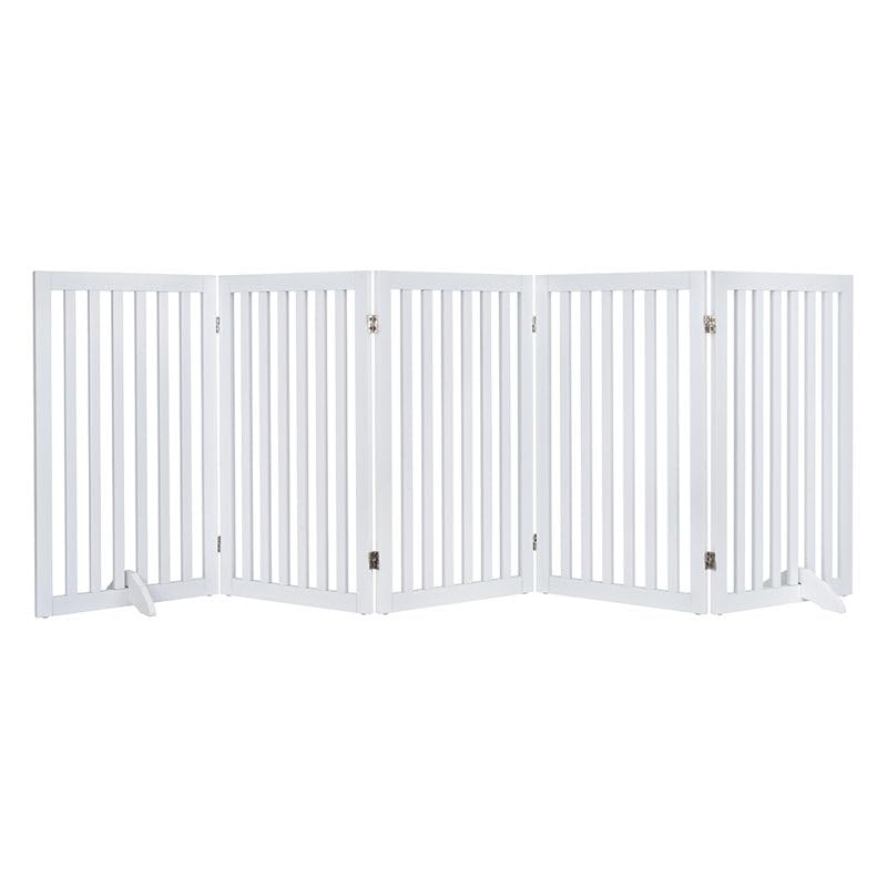 Image of Kids & Pets Safety Gate Partition | Extra Long Fence Pet Safety Barrier for Doorway, Stairs & Hallway - Freestanding Wide Puppy Gate Room Divider for Home Indoor Use (6 Panel)