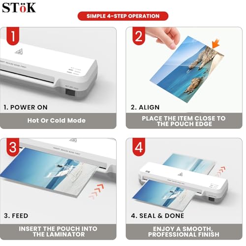 Image of SToK (ST-L11A) A4 Lamination Machine | 2 Rolller System for a Professional Finish at Home, Office & School | Fits Upto 9 Inch Wide Pages (1 Year Offsite Warranty)