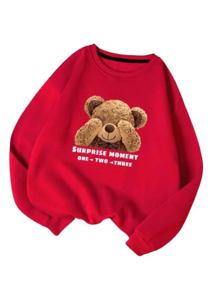 Surprise Moment Women Stylish Hoodie (RED)-image-28
