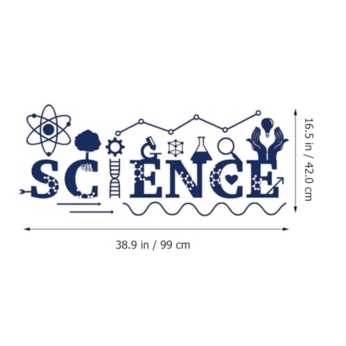 Vinilo decorativo ciencia química astronomía 99x42 cm azul miniatura 2