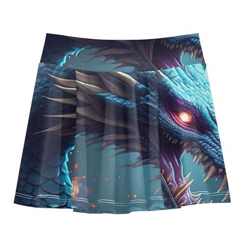 Joisal Athletic Shorts Girls Skorts Image Smoke Skirts with Shorts Blue Pink Flowy Skort 7-8