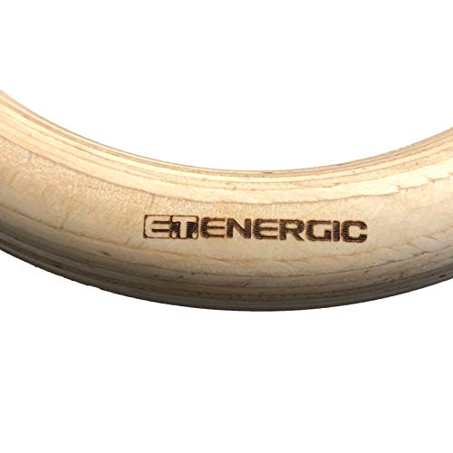 Anillas de gimnasia de madera antideslizantes para fitness miniatura 3