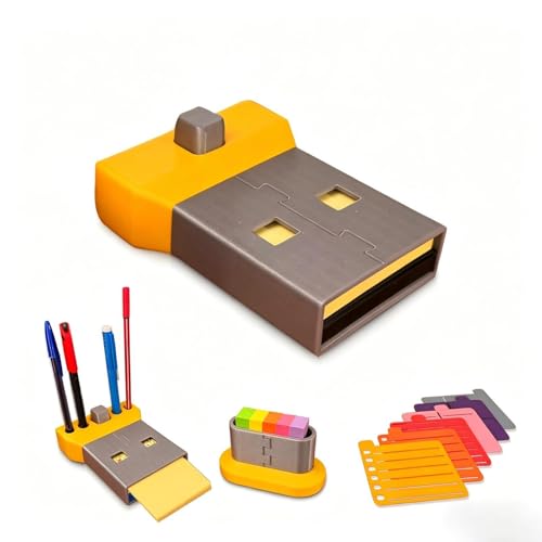 Bloc-notes de bureau imprimé en 3D avec distributeur réutilisable multifonction clé USB