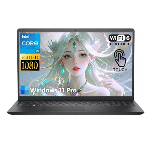 Image of Dell Touchscreen Laptop, Intel 10-Core i5-1334U(Beat Ryzen 7 7730U, Up to 4.6GHz), 16GB RAM 512GB SSD, Win 11 Pro WiFi6 Bluetooth, 15.6 inch FHD Laptops-Computer for Gaming Business
