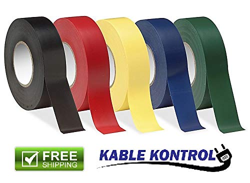 Kable Kontrol PVC Electrical Tape - 66 Feet Length -18 mm Wide (10 Pcs/pack - Grey)