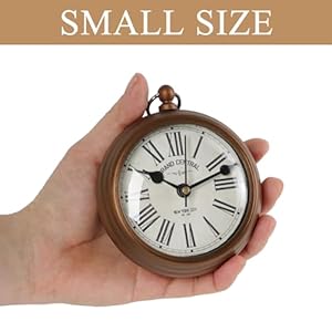 NIKKY HOME Small Retro Desk Clock, Silent Non-Ticking Classic Battery Operated Decorative Table Mantel Shelf Clock for Living Room NIKKY HOME Small Retro Desk Clock Silent Non Ticking Classic Battery Operated Decorative Table Mantel Shelf Clock for Living Room