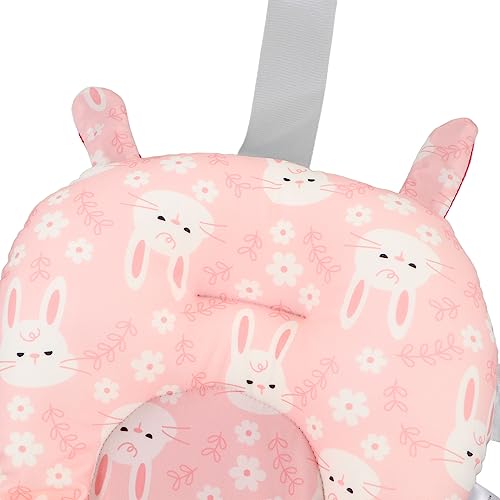 Image of Baby Bath Seat for Infants - Non-Slip, Soft, Quick-Dry, Lightweight Bath Cushion for Sitting and Lying Down, Newborn Safe (Rose)
