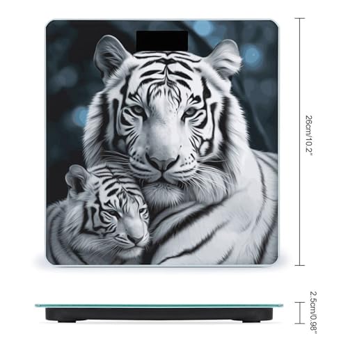 Báscula digital de baño White Tiger con medidor miniatura 2