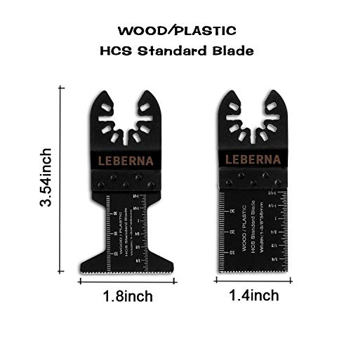 Leberna 50 Metal Wood Universal Oscillating Multitool Quick Release Saw Blades Kit Compatible w Fein Multimaster Porter Cable Black&Decker Bosch Dremel Craftsman Ridgid Ryobi Milwaukee Dewalt Rockwell - Thumbnail 4