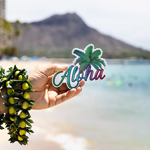 Imán Decorativo Hoja de Palma Hawaii 5x4 pulgadas miniatura 2