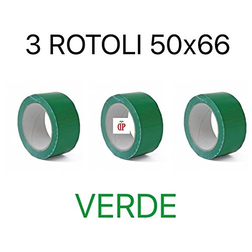 Nastro Adesivo Verde - 6 Rotoli Da 50mm X 66m (396m Totale) Per Imballaggio - Foto 5