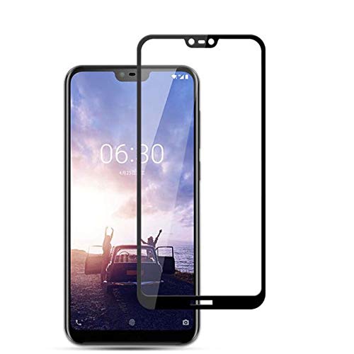 5D Tempered Glass for Nokia 6.1 Plus (X6) Full Screen Protector - Black Frame