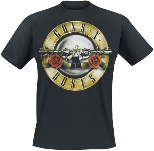 Guns N' Roses T-Shirt Coupe Regular Imprimé Balle Usée Couleur Noir