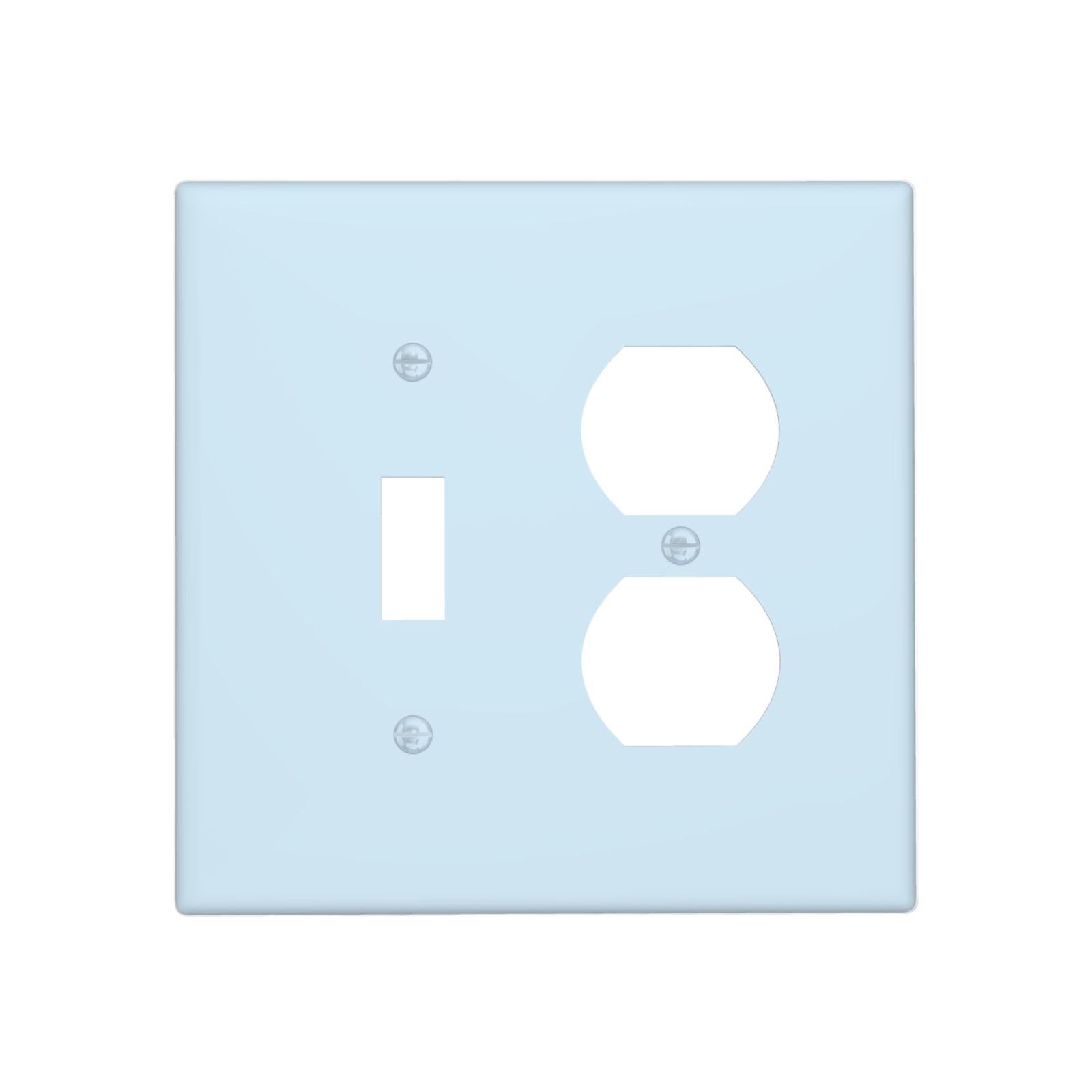 Plaque double bleu turquoise pour interrupteur et variateur de lumière salon