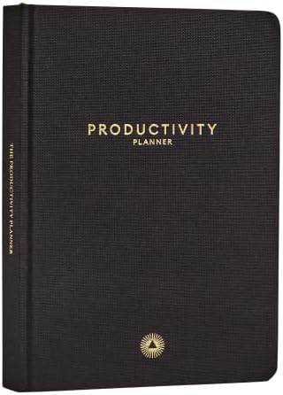 Intelligent Change - 3-Month Productivity Planner, Productivity Tools for Time-Management and Mindfulness, Daily To-Do List, A5 Undated Quarterly Planner, Beige (Black)