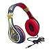 eKids Captain Marvel Kids Headphones, Adjustable Headband, Stereo Sound, 3.5Mm Jack, Wired Headphones for Kids, Tangle-Free, Volume Control, Childrens Headphones Over Ear for School Home, Travel