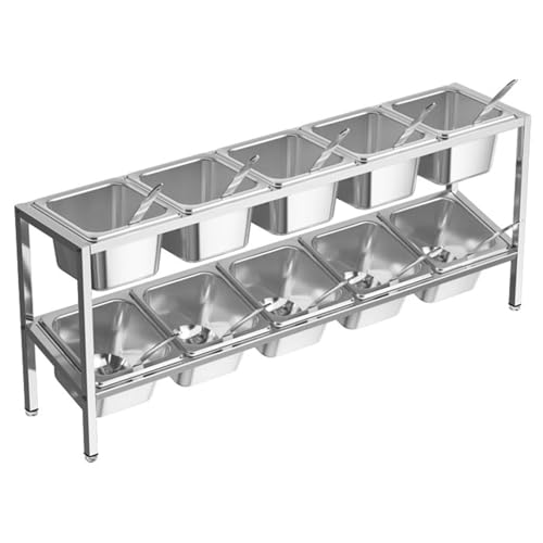 Juego de especias con dispensador, organizador de encimera para cocina y almacenamiento de buffet