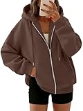 Trendy Queen Womens Zip Up Hoodies 2026 Oversized...