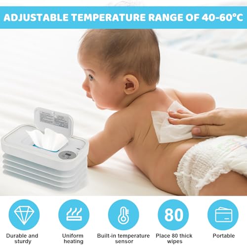 Chauffe-lingettes humides pour bébés avec distribution de chaleur uniforme et veilleuse LED - 7
