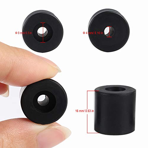 Bczamd Heatbed Silicone Leveling Column 3D Printer Hot Bed Mounts Column Stable Tool Heat-Resistant Silicone Buffer For Prus I3 Plus A8 Wanhao D9 Mega Ender 5 Plus, 4 Pack Black #TOP3