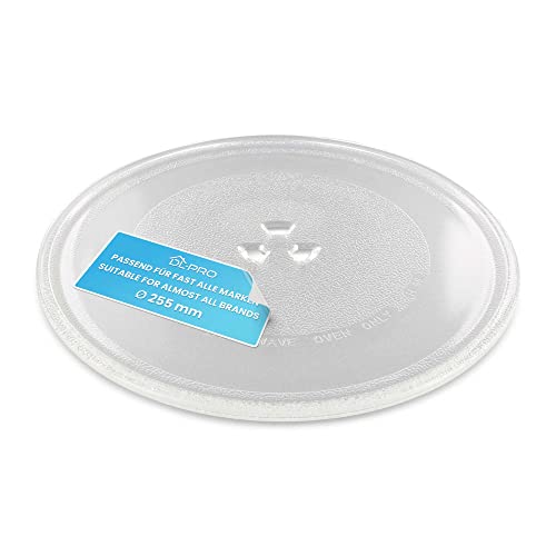 DL-pro Assiette tournante Plateau tournant en verre épais 255 mm de diamètre (25,5 cm) Pièce détachée Pièce de rechange pour micro-ondes