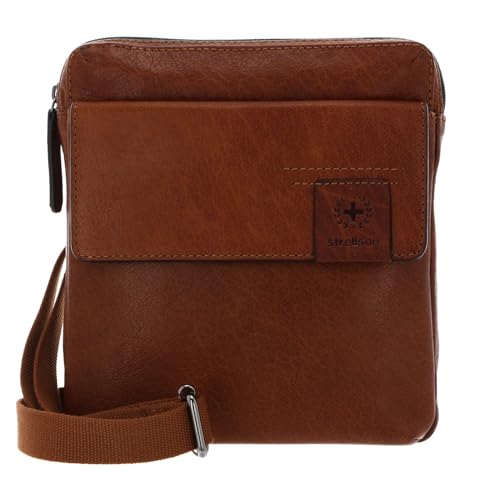 Bandolera de piel Strellson Hyde Park XSVZ 2 Cognac con acabado elegante
