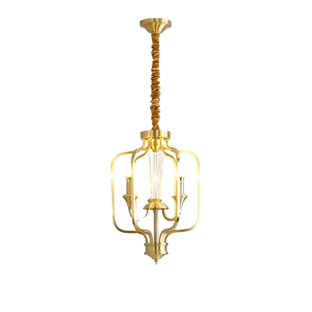 RSZCSMO American Modern Minimalist LED Restaurant Chandelier French Retro 13.8-inch Corridor Porch Copper Chandelier is Suitable for Study Balcony Hotel,Lighting Fixture
