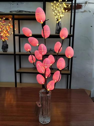 Image of Ulalaza 27.5'' 2 Branches 40 LED Bulbs Twig Lamp Battery Operated LED Lighted Willow Branches Vase Fillers Use for Christmas Home Party Decoration Indoor Outdoor