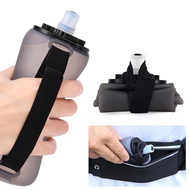 Silikon Faltbare Tragbare Lauf-Trinkflasche Weiche Zusammenklappbare Wasserflasche Ultra Light