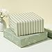 ZINTBIAL Reversible Gift Wrapping Paper Roll - Light Green Background with Beige Leaves - Green Stripe Design - for Birthdays,Weddings,Baby Showers,Mother's Day,Christmas - 17.5