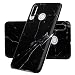 Produktbild P30 Lite Marmor Handyhülle Handytasche Kompatible für Huawei P30 Lite Hülle Silikon Matt Marble Muster Case Cover Tasche Dünn Weiche Schutzhülle Schlank Skin Softcase Schale Bumper Deckel-Schwarz