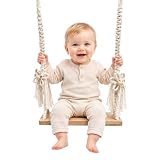Babyschaukel Neugeborenen Fotografie Requisiten Schaukel, Neugeborenen Fotografie Requisite, Rustikales HäNgendes, Sitzstangen Handgefertigt Holz Bett Foto Requisite (Weiß)