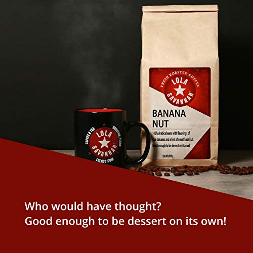 Lola Savannah Banana Nut Whole Bean Coffee - Arabica Beans Blended With Sweet Warm Notes Of A Ripe Bananas And A Dash Of Hazelnut Flavor, Caffeinated, 2Lb Bag #TOP5