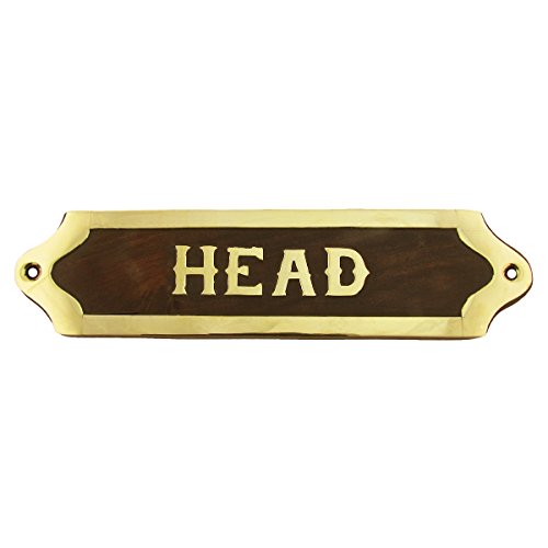 Treasure Gurus Brass Ships Head Door Sign Maritime Ship's Plaque