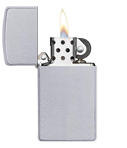 Mechero Zippo Satin Chrome elegante con acabado cepillado 4
