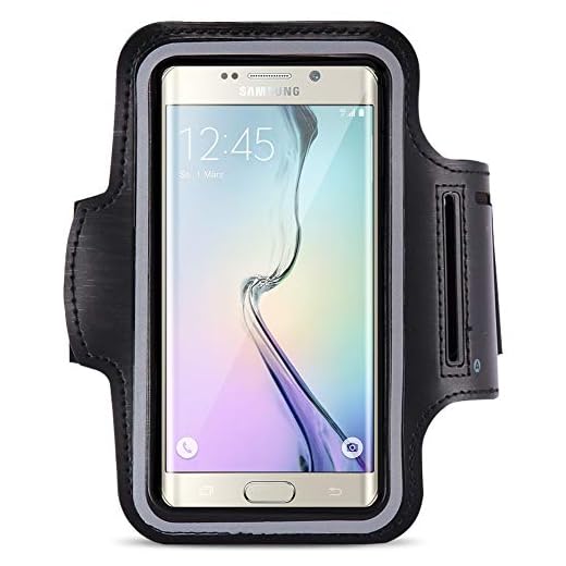na-commerce joggingväska för Samsung Galaxy S6 Edge Plus skal sportarmband träningsväska, svart